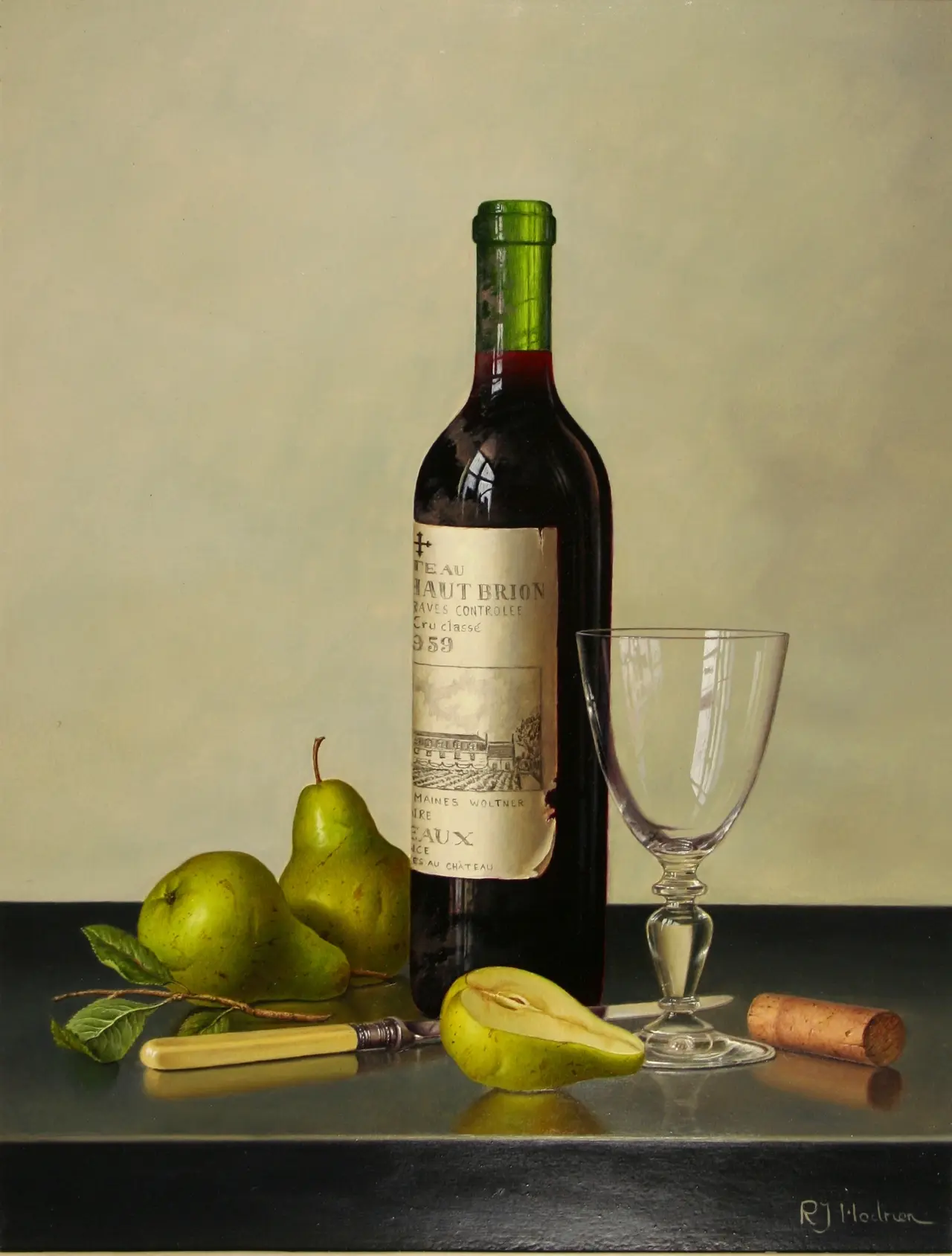 Roy Hodrien - chateau haut-brion with pears