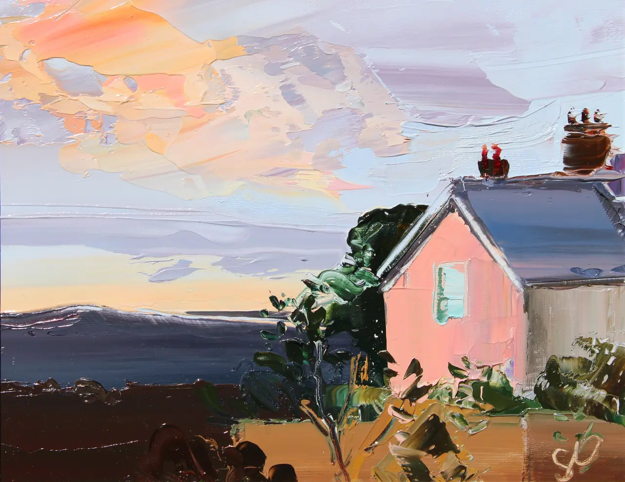 Sarah Carvell - dusk- view towards the irish sea