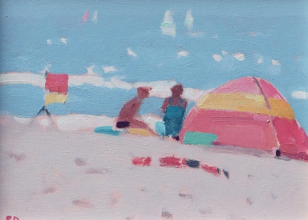 Stephen Brown - windy day, sidmouth