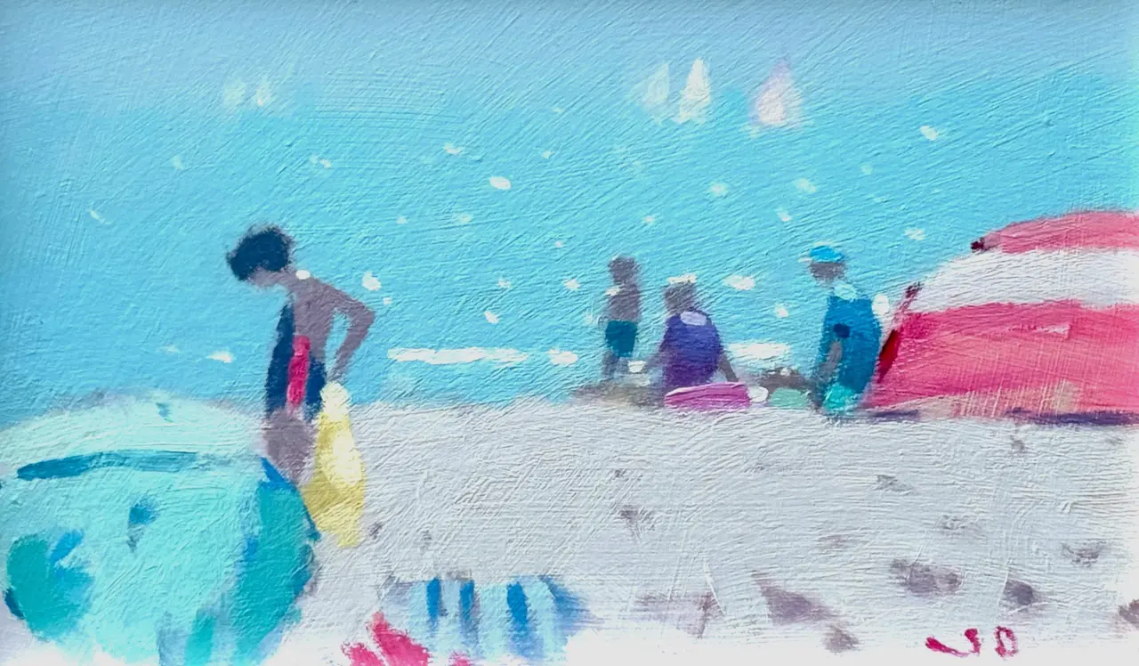 Stephen Brown - bather at sidmouth