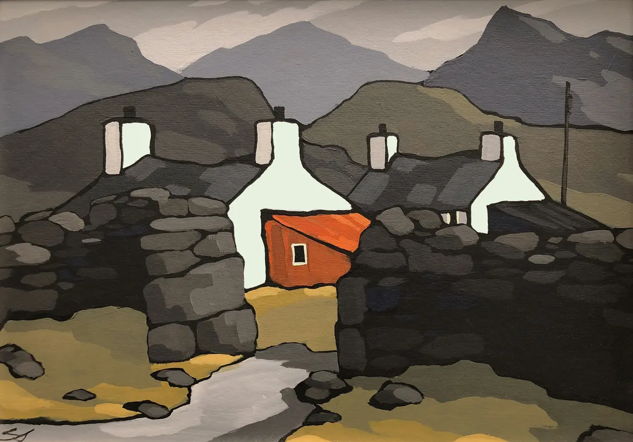 Stephen John Owen - the road to the cottage - y lon ir bwthyn