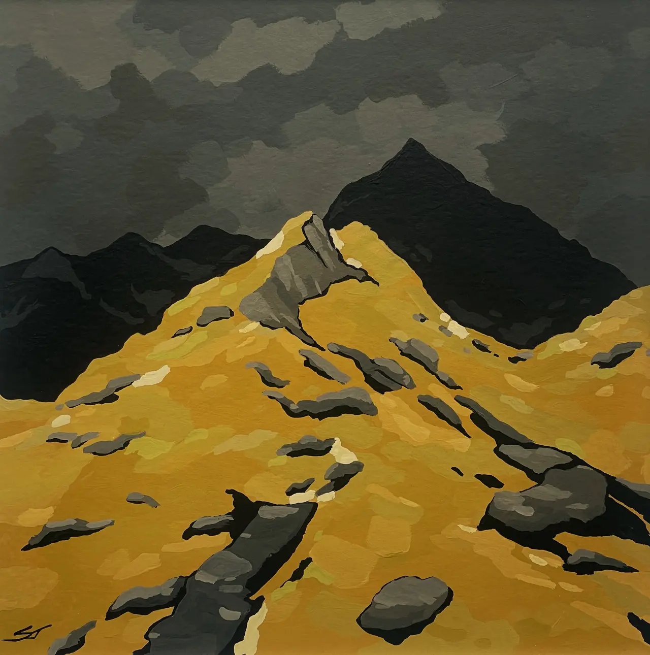 Stephen John Owen - storm over grib goch