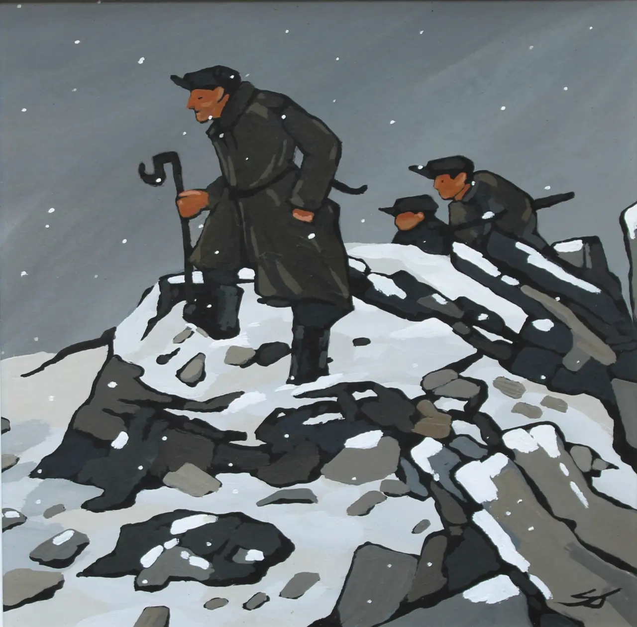 Stephen John Owen - looking for lost sheep ('chwilio am y defaid ar goll')
