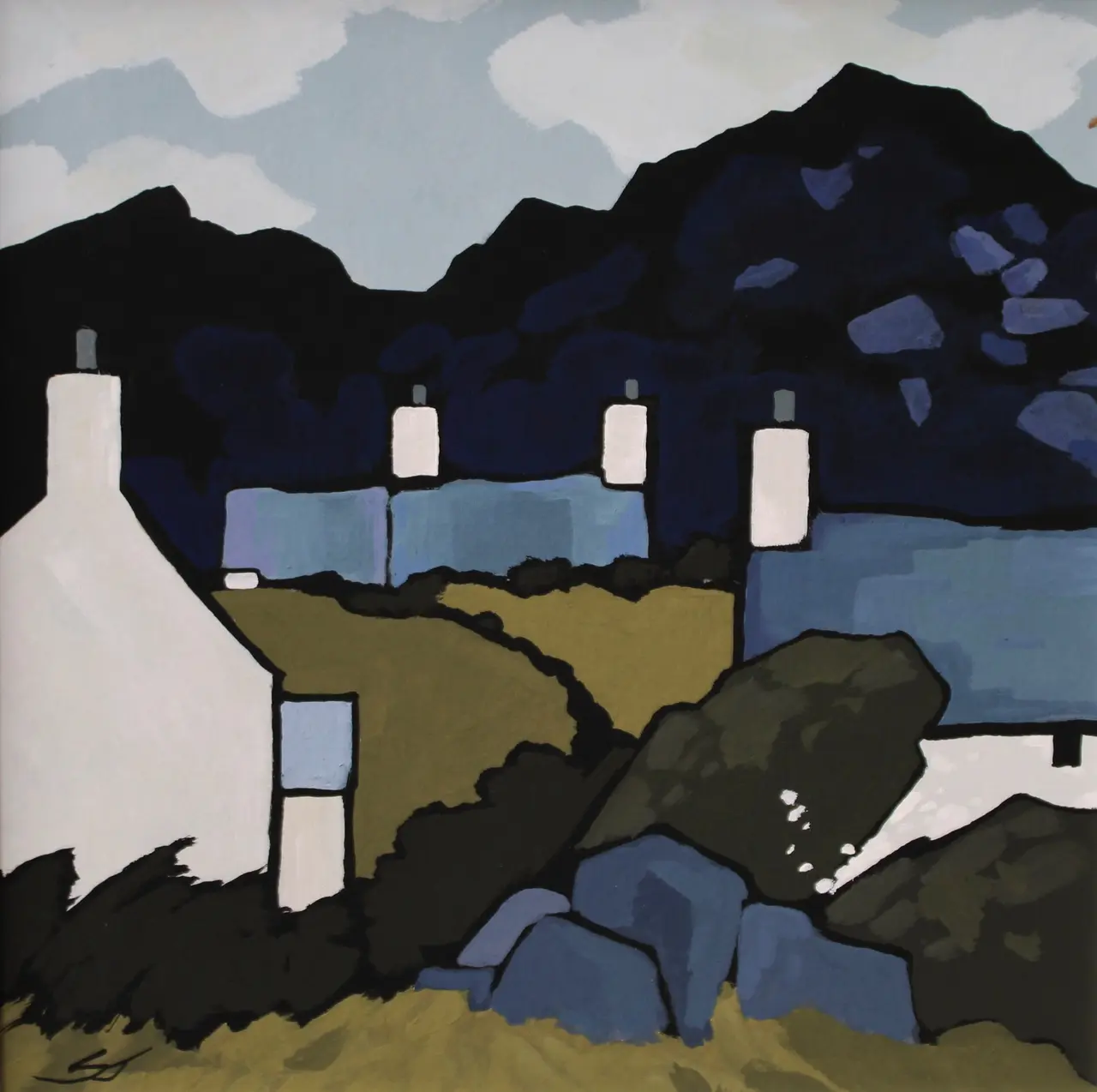 Stephen John Owen - cottages, groeslon