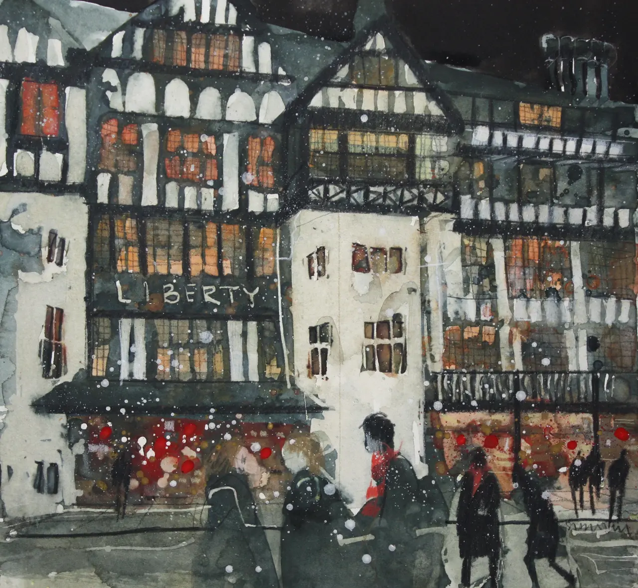 Susan Brown - evening shopping, libertys, london