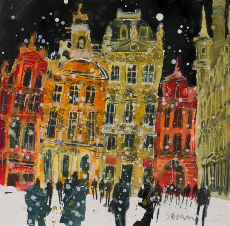 Susan Brown - snow in the square, brussels