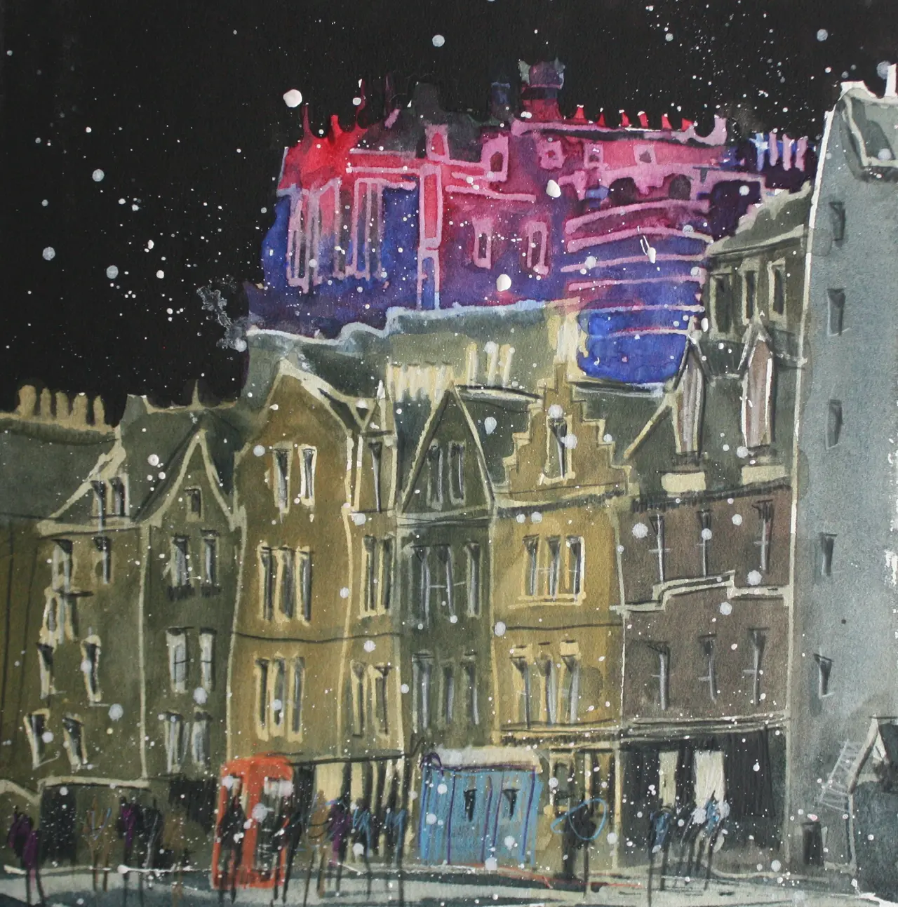 Susan Brown - floodlit castle, edinburgh