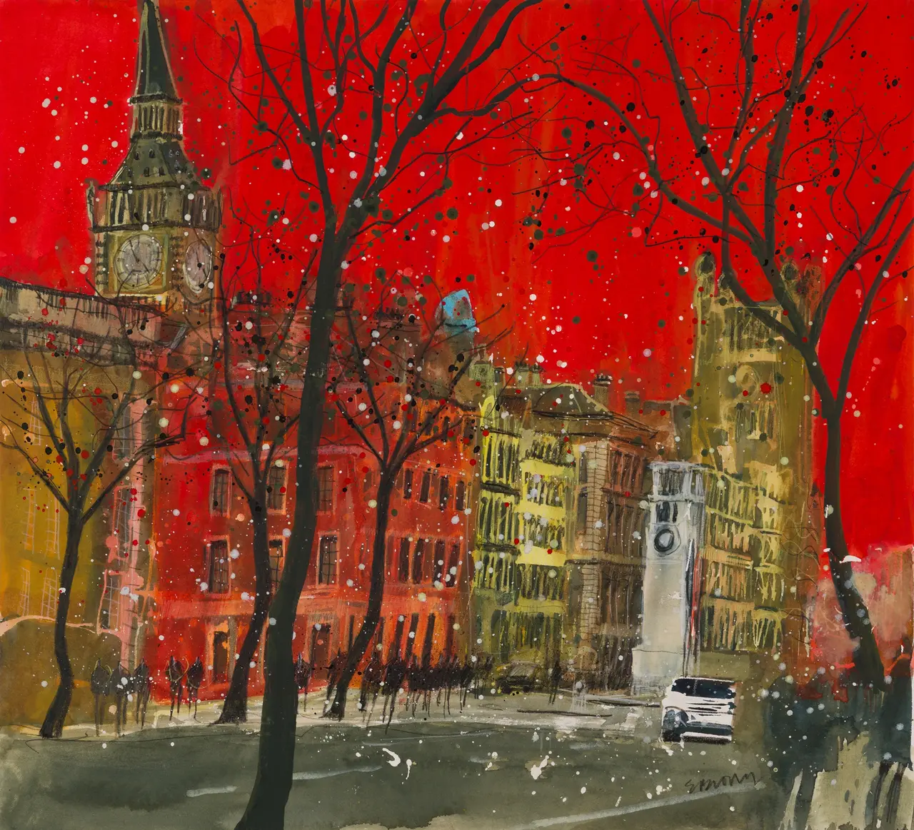 Susan Brown - night scene, whitehall