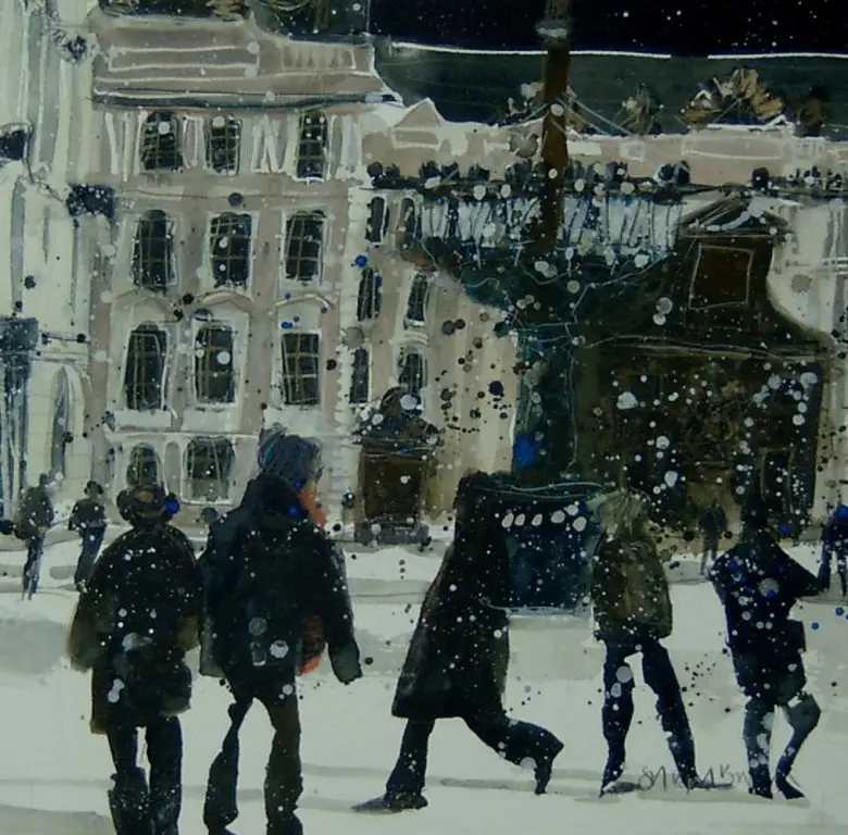Susan Brown - winter visitors, prague castle