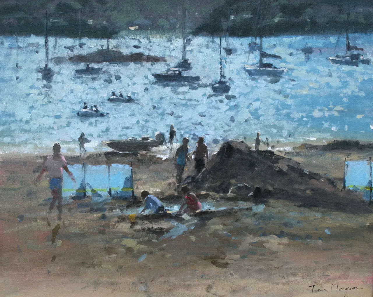 Tina Morgan - pool by the rocks, salcombe