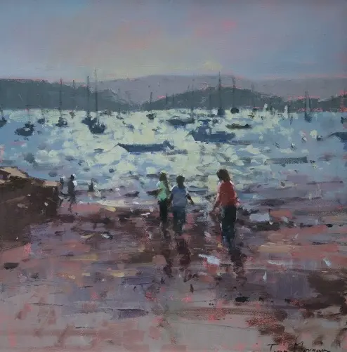 Tina Morgan - boats at anchor, the exe