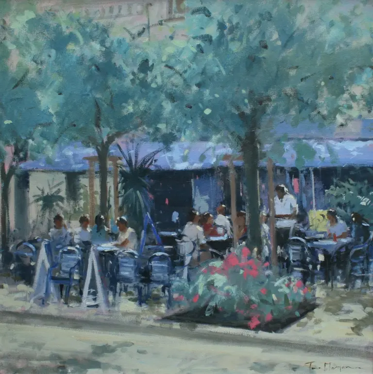 Tina Morgan - a cafe near vannes
