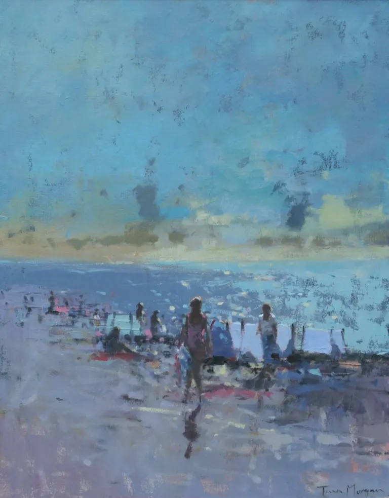 Tina Morgan - figure with a beach towel