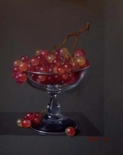 Tobias Harrison - muscatel grapes in a glass dish