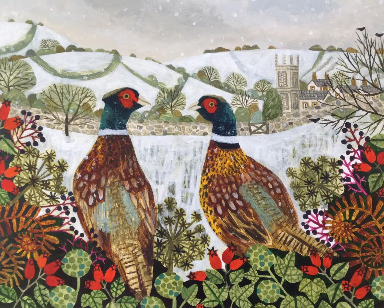 Vanessa Bowman - pheasants sheltering