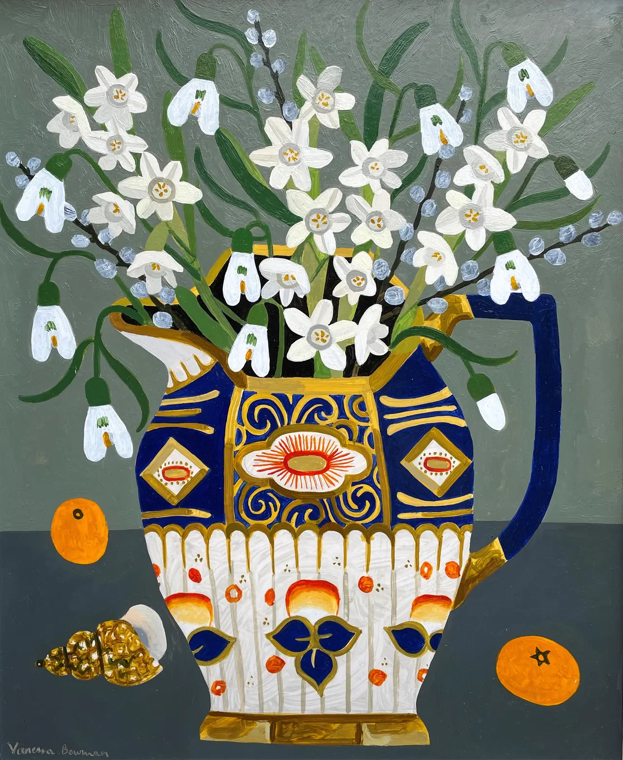 Vanessa Bowman - paperwhites and doulton jug