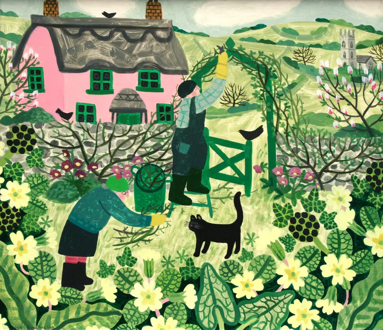 Vanessa Bowman - pruning the roses