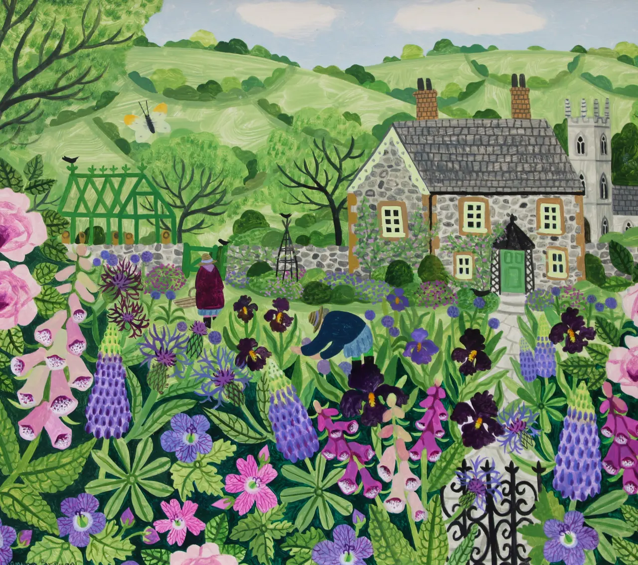 Vanessa Bowman - pottering in the border