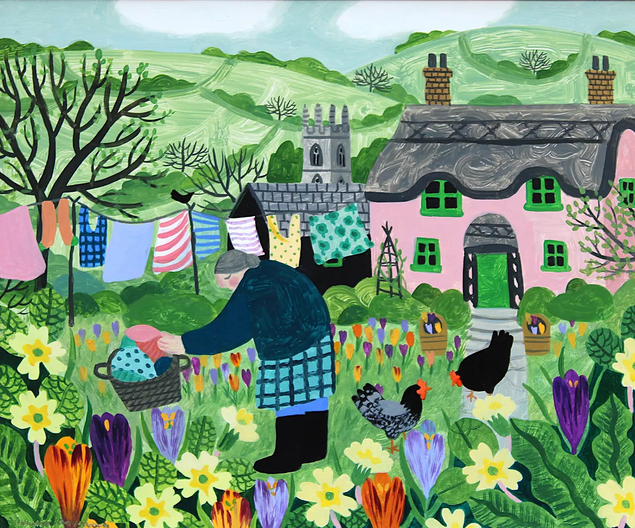 Vanessa Bowman - springtime washing line
