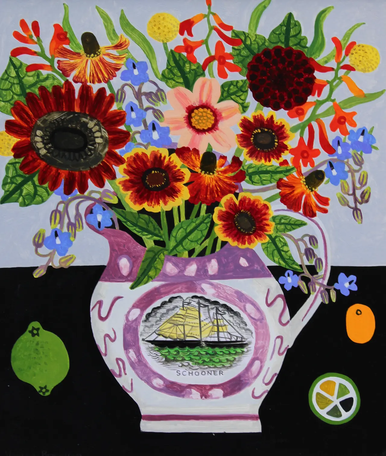 Vanessa Bowman - flowers, lustreware and lime