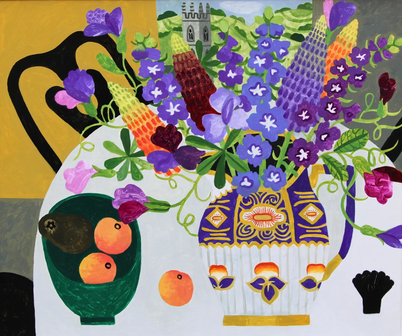 Vanessa Bowman - peaches and summer border flowers