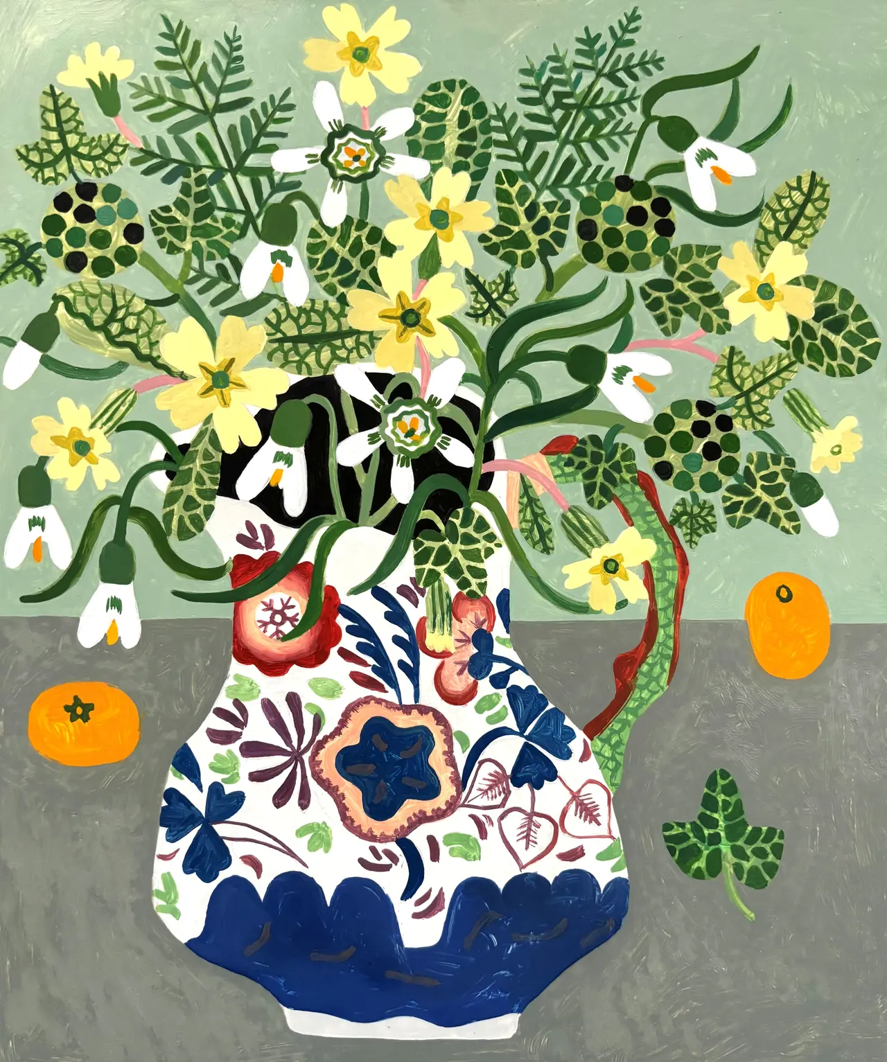 Vanessa Bowman - primroses in welshware jug
