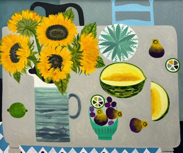 Vanessa Bowman - sunflowers, melon and figs