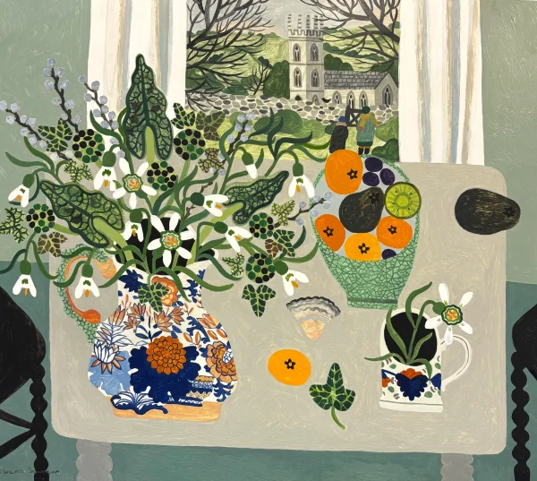 Vanessa Bowman - snowdrops and tangerines