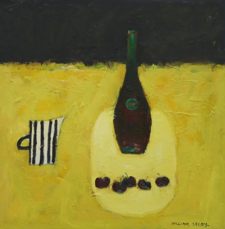 William Selby - black cherries & striped mug