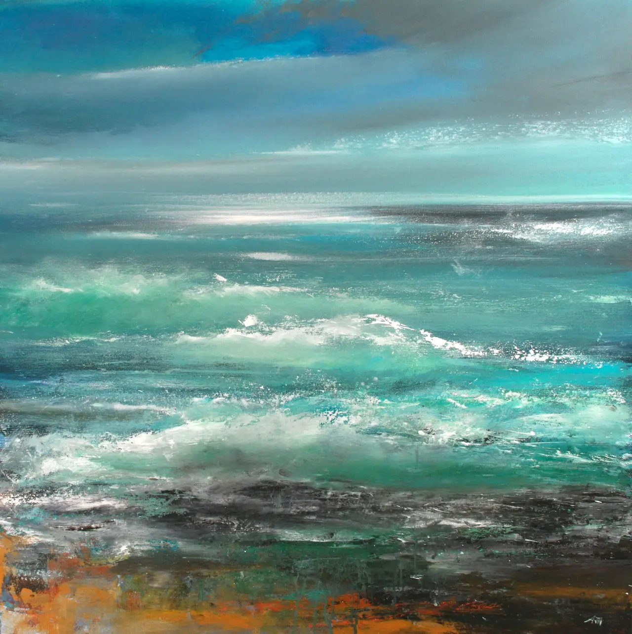 Amanda Hoskin - as the surf rolls in, sennen