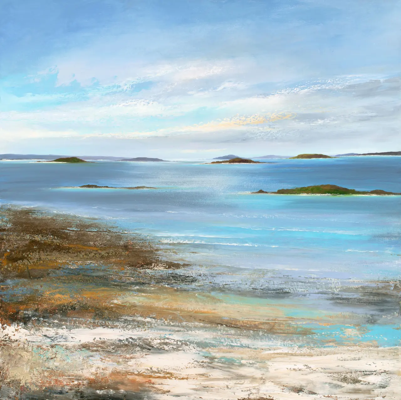 Amanda Hoskin - gentle tide across the sand, tresco