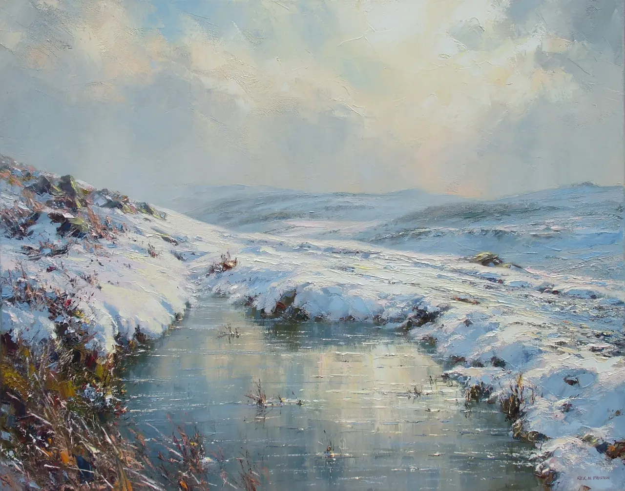 Rex Preston - reflected sun, burbage moor