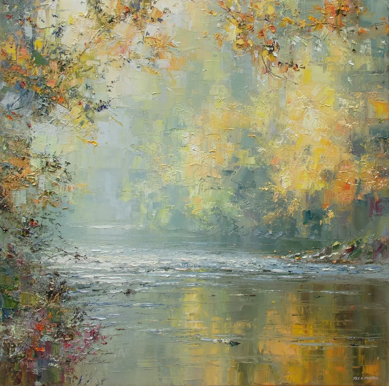 Rex Preston - autumn morning, river derwent