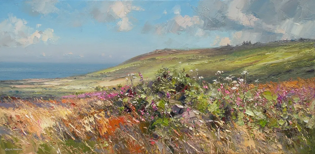 Rex Preston - hilltop house, above trevowhan, cornwall