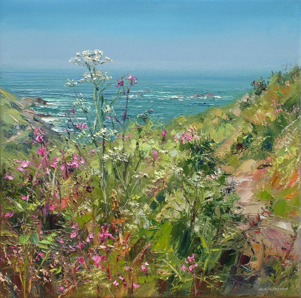 Rex Preston - footpath to portheras, cornwall
