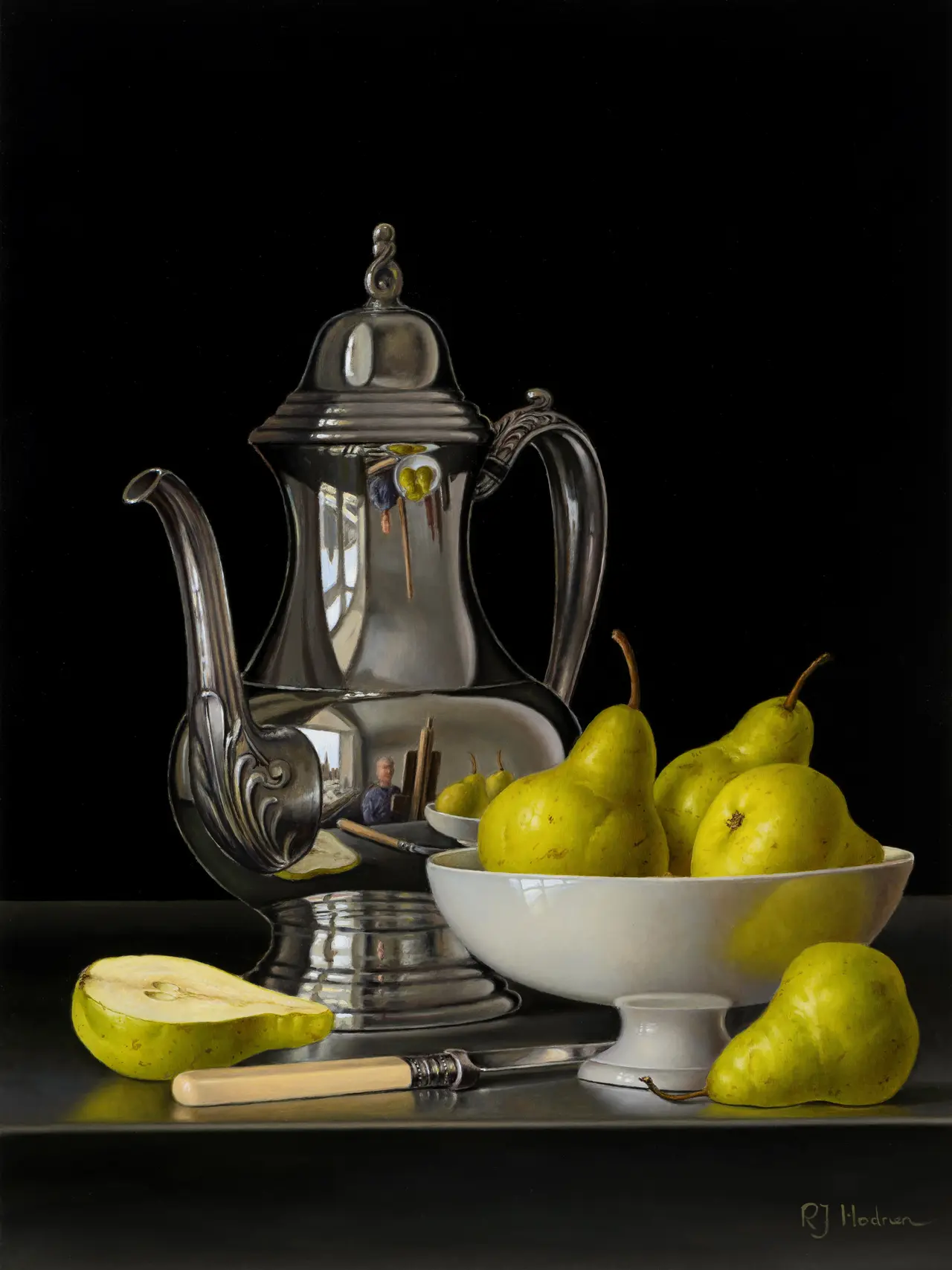 Roy Hodrien - coffee pot with pears