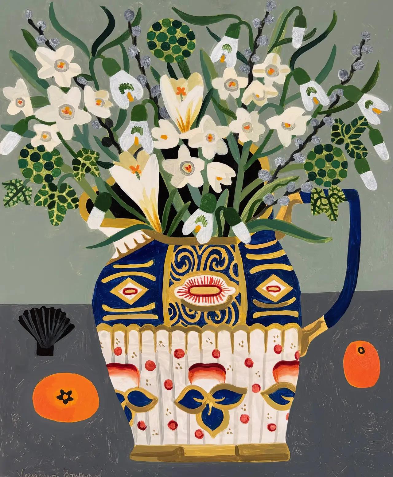 Vanessa Bowman - paper-whites in doulton jug