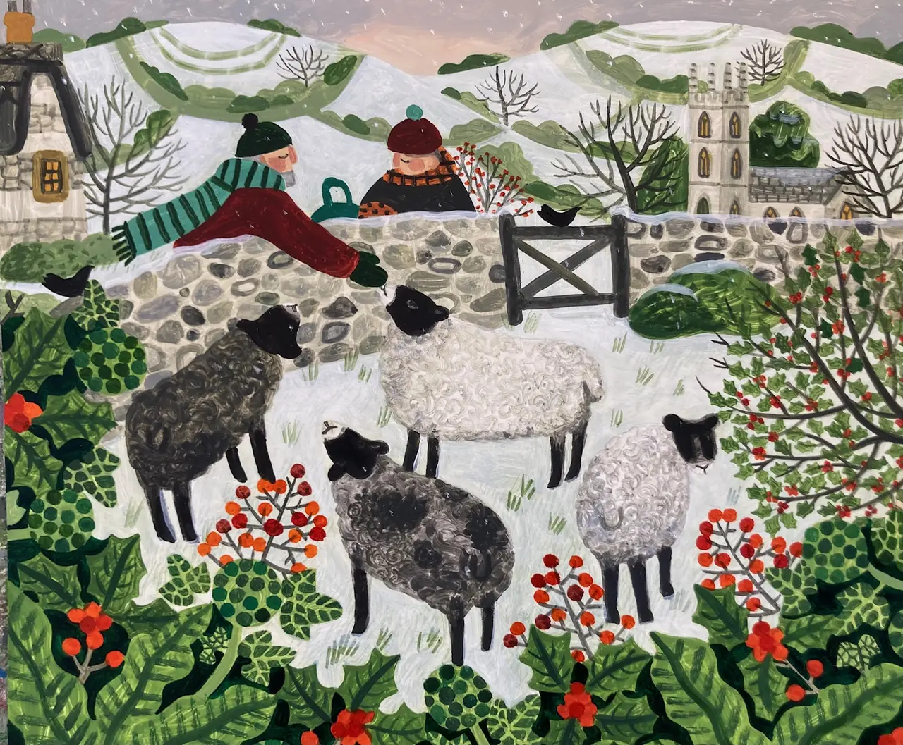 Vanessa Bowman - feeding the flock