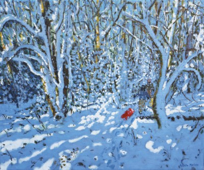 British Artist Andrew MACARA  - Red Sledge, Allestree Park, Derby