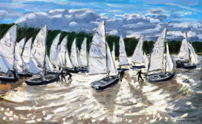 British Artist Andrew MACARA  - Mount Bay Sailing Club Regatta, Marazion