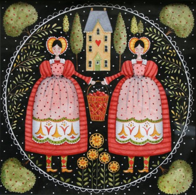 British Artist Jane WINTON - Apple Pickers