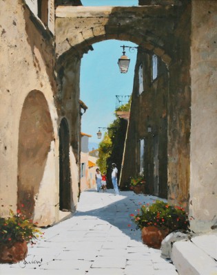 British Artist Jeremy BARLOW - Archway, Gassin