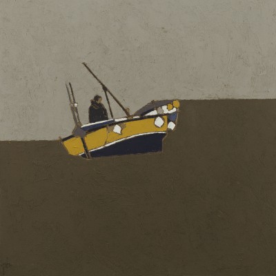 British Artist Peter BEESON - Fisherman and Boats - St Ives Harbour