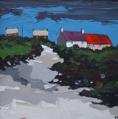 British Artist Peter MORGAN - Holyhead Cottages, Anglesey
