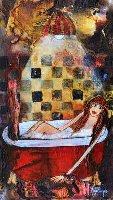 British Artist Rosa SEPPLE - Bathtime Belle