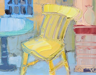 British Artist Sarah CARVELL - Yellow Chair, Llangollen